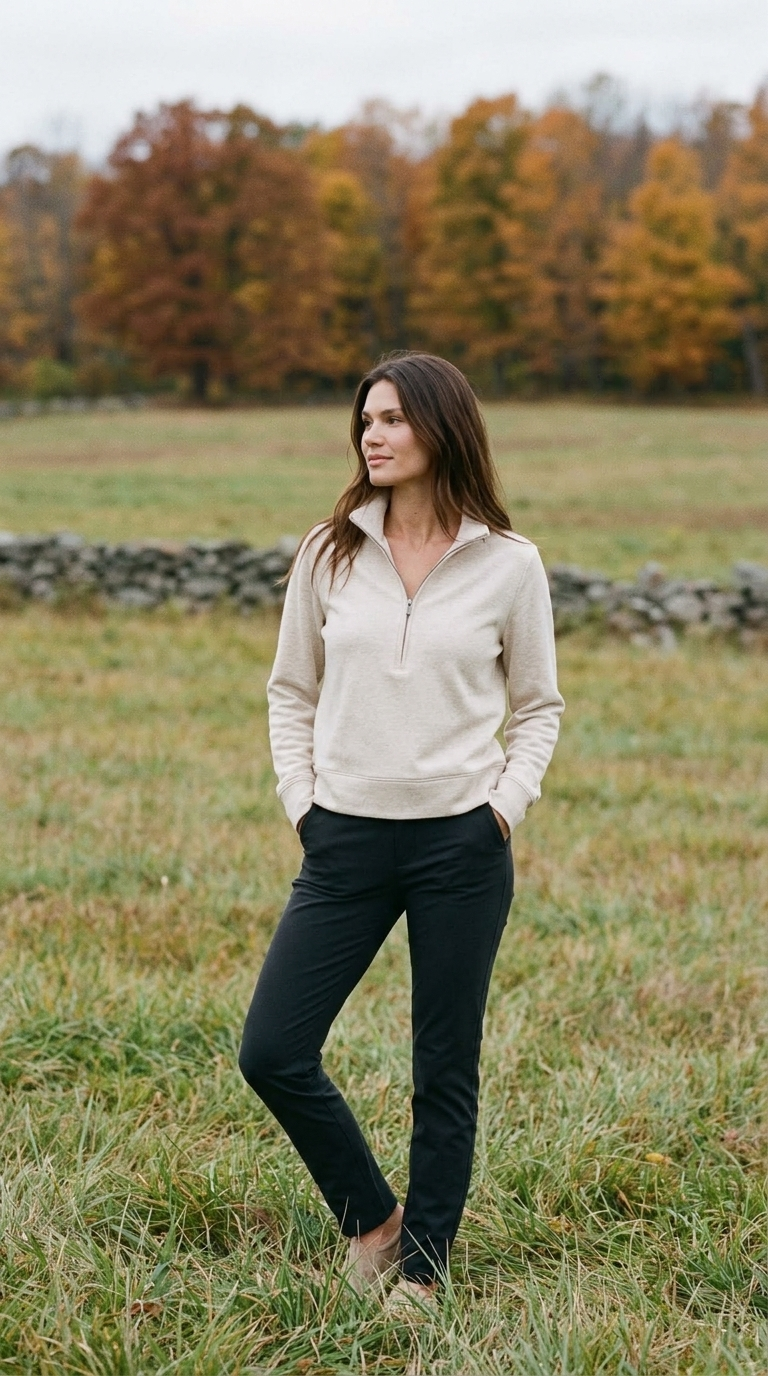 Cloud Fleece 1/2 Zip - Heather Natural — Stowe