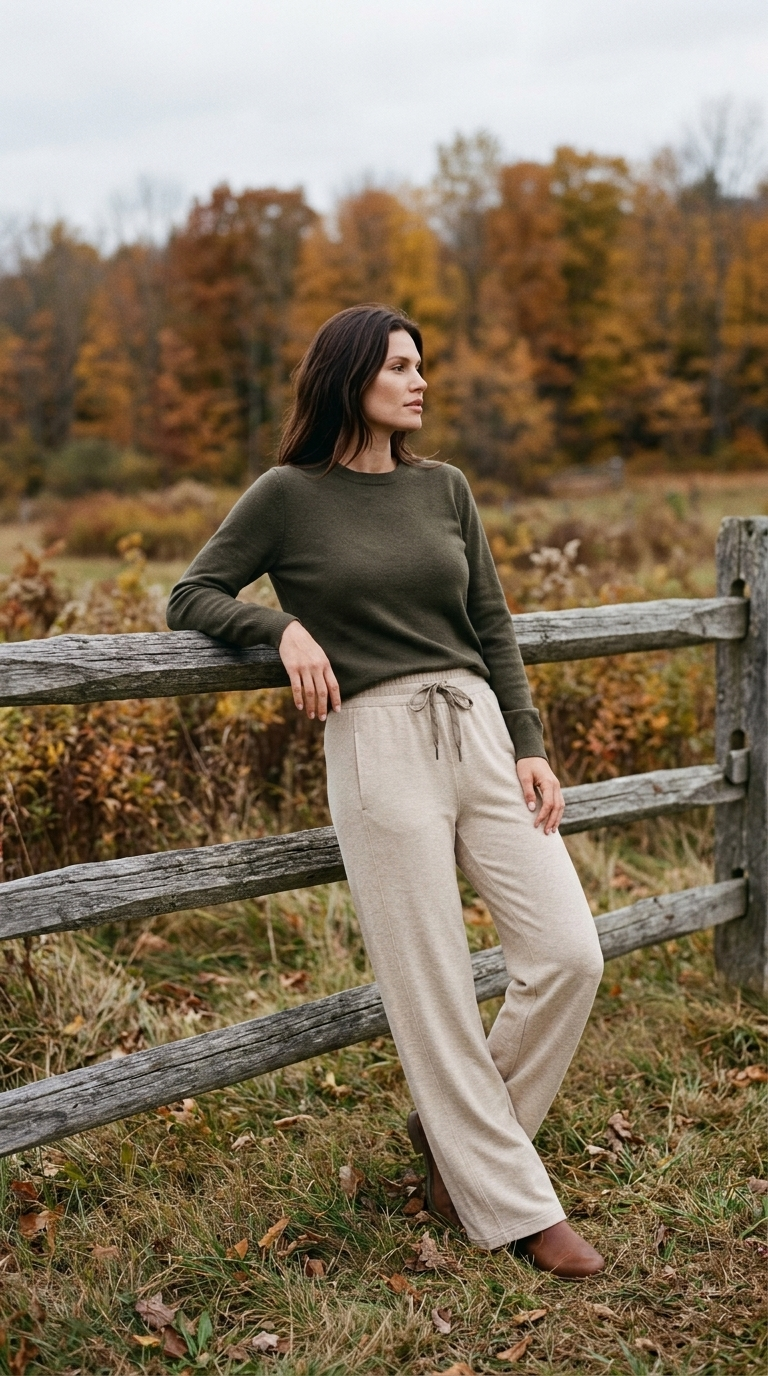 Cloud Terry Wide Leg Pant - Heather Natural — Stowe