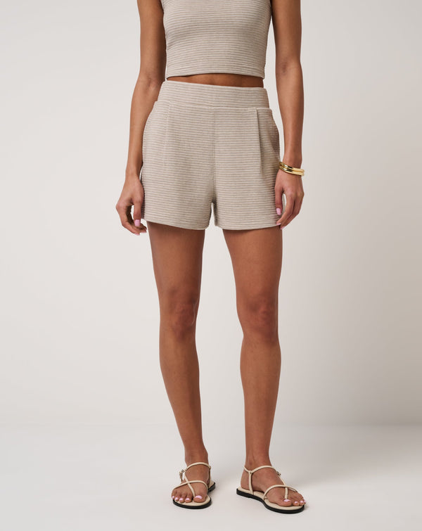 TravisMathew Yacht Me Short in Heather Soft Taupe