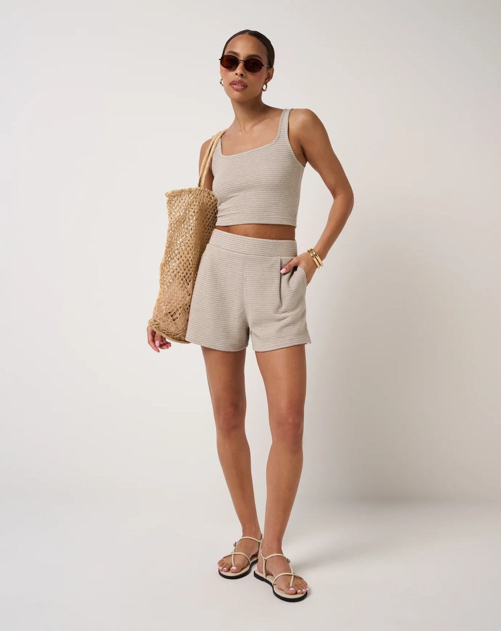 TravisMathew Yacht Me Short in Heather Soft Taupe