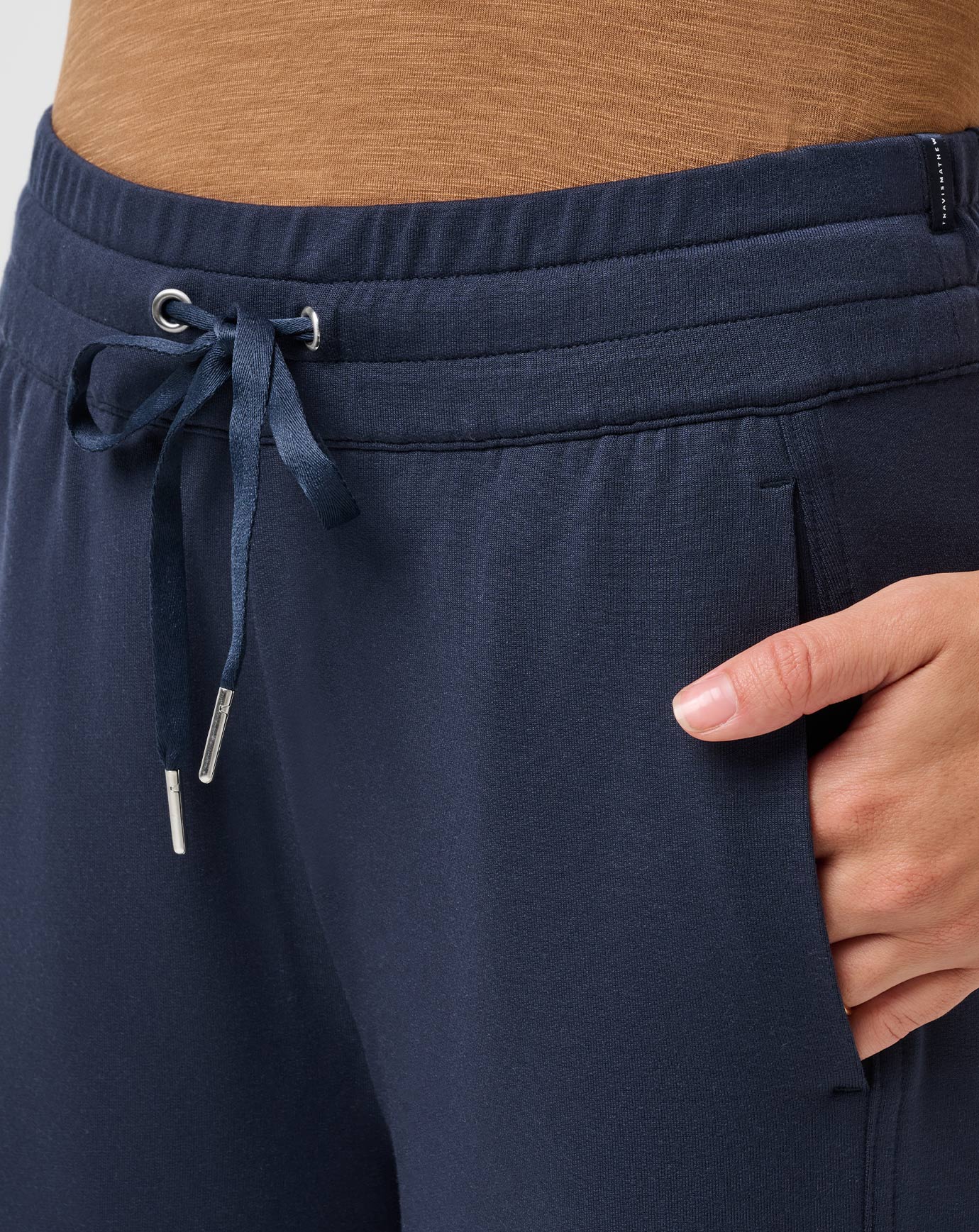 TravisMathew Cloud Terry Wide Leg Pant in Navy Blazer