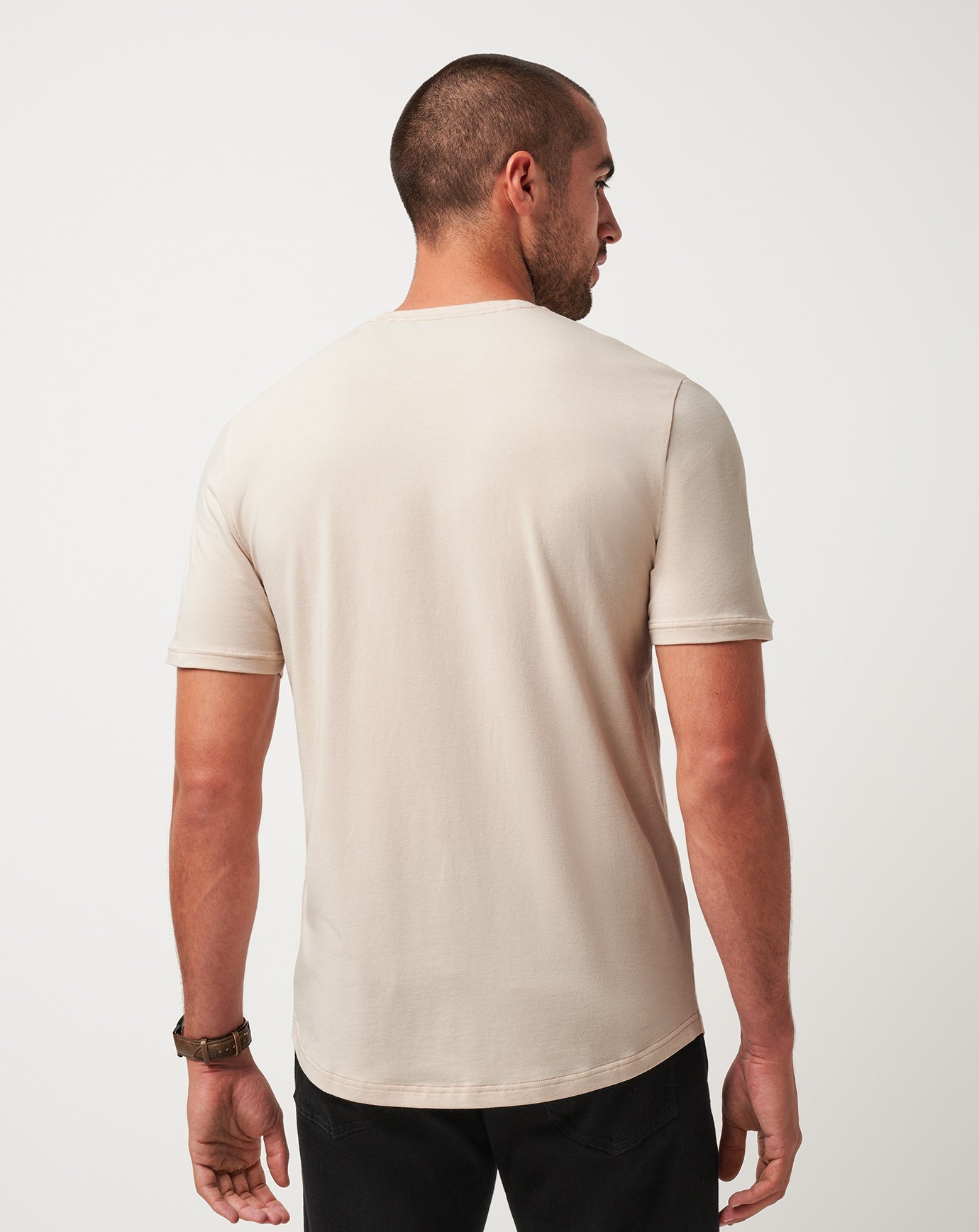 TravisMathew Cloud Crew Tee in Italian Sand