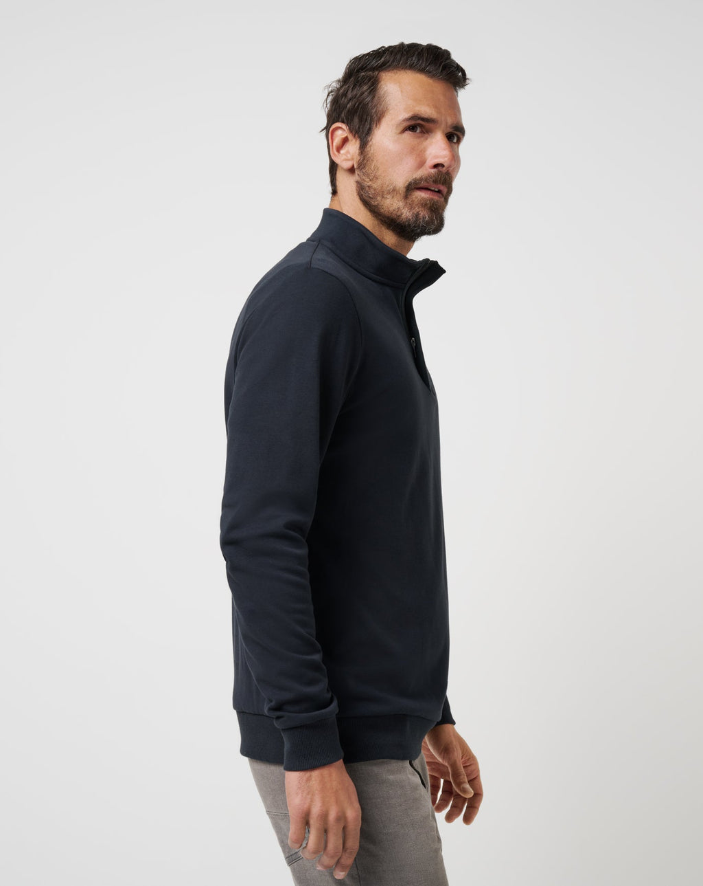 TravisMathew Cloud Quarter Zip 2.0 in Black