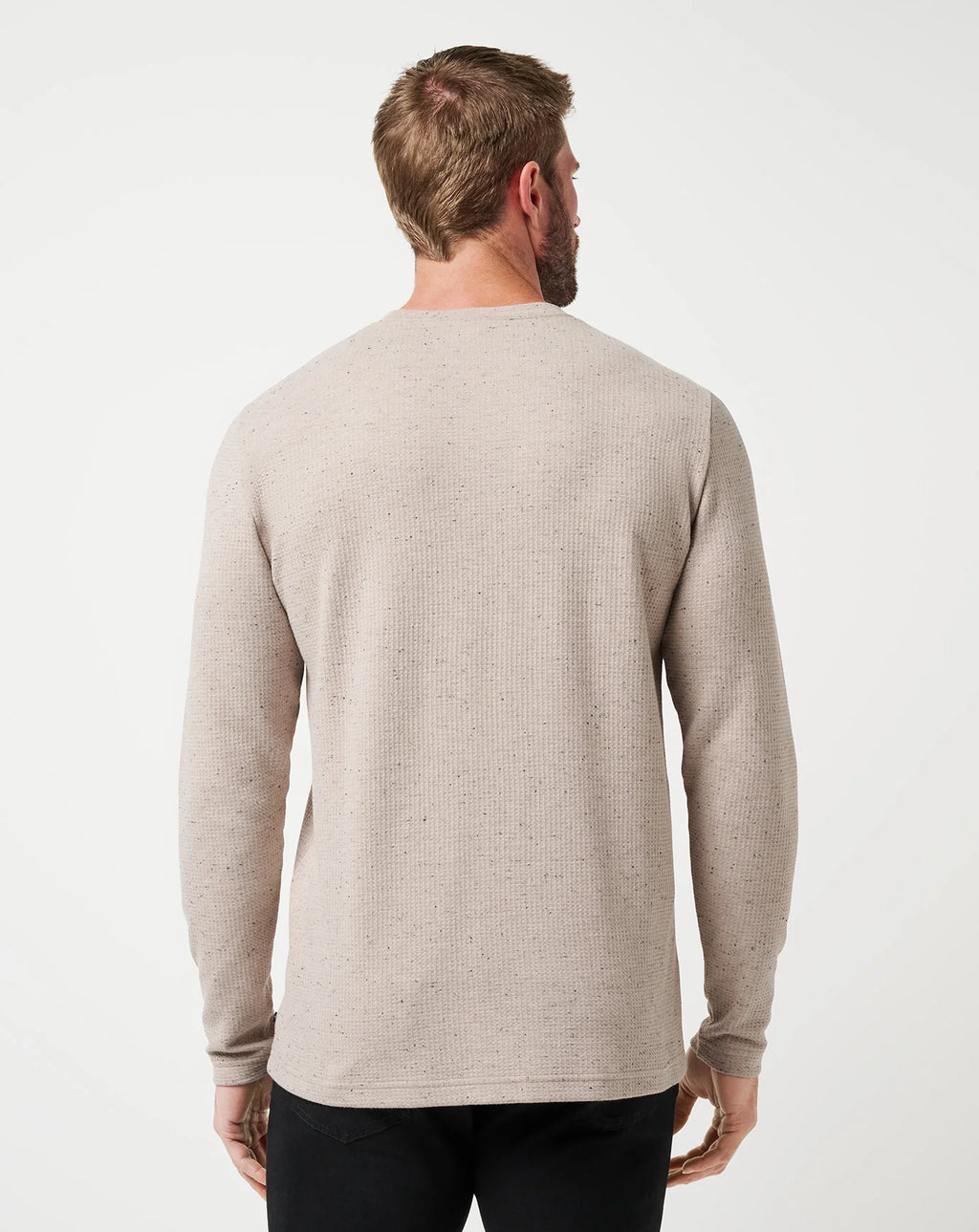 TravisMathew Cloud Waffle Crew in Oxford Tan