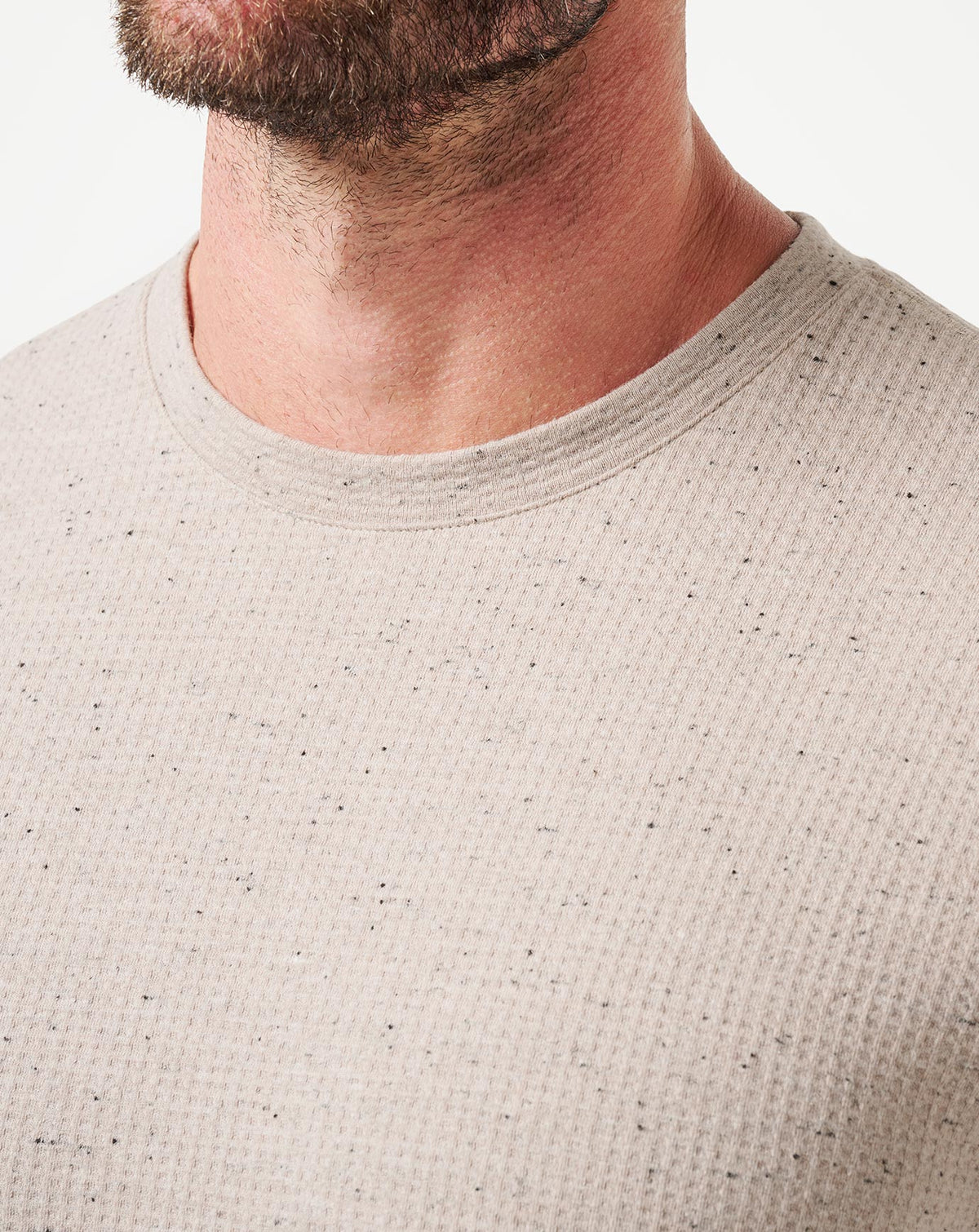 TravisMathew Cloud Waffle Crew in Oxford Tan