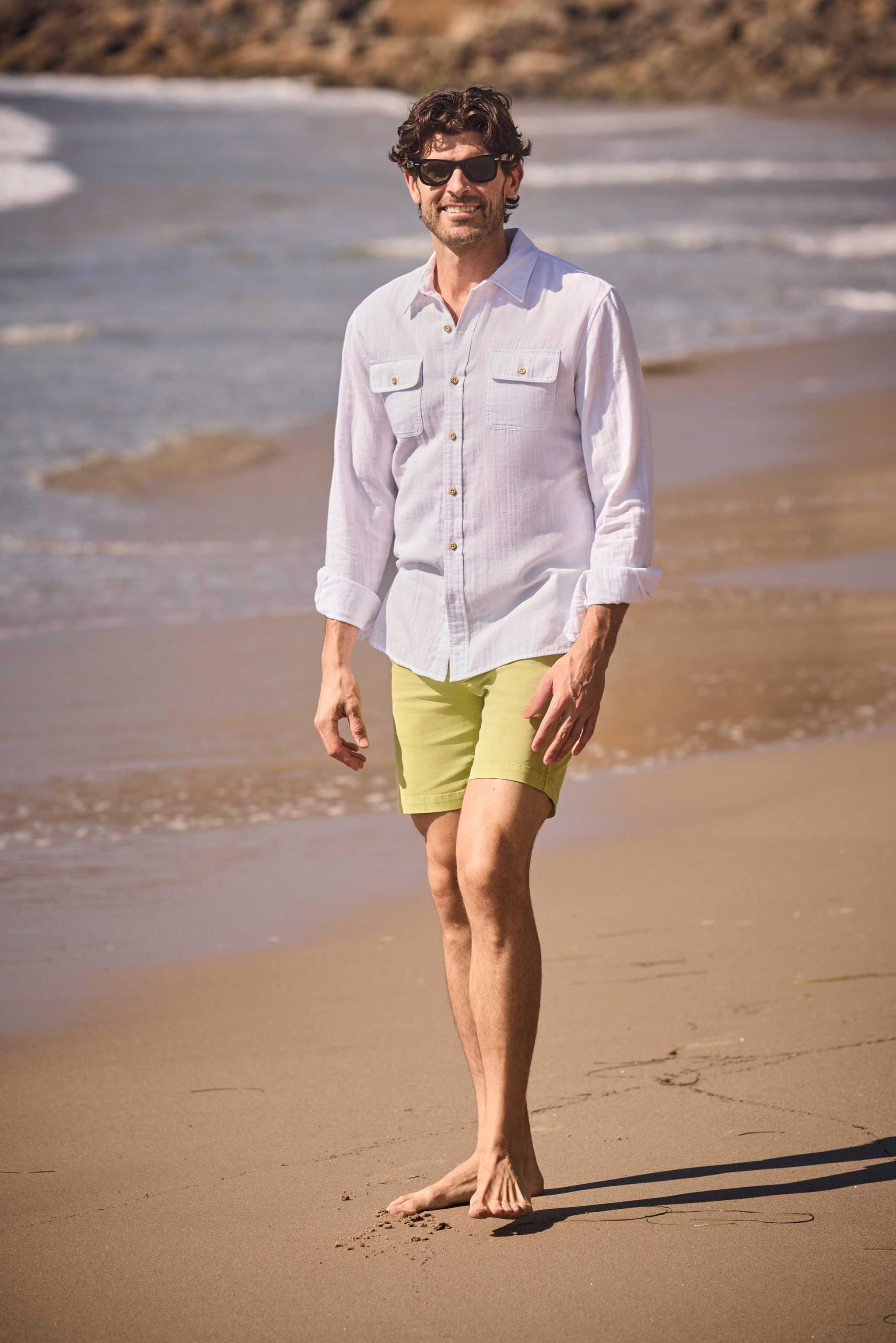 Zhu Chambray Double Gauze 2-Pocket Shirt — Surfside Shirt – Outdoer