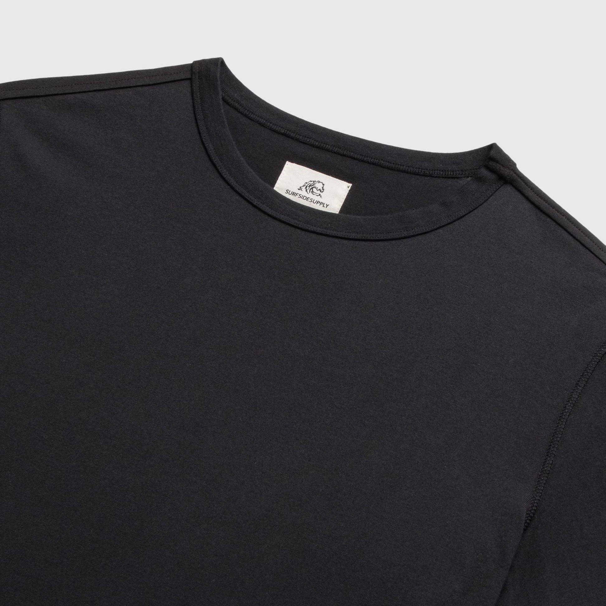 Surfside Supply Salty S/S Scoop Tee in Black