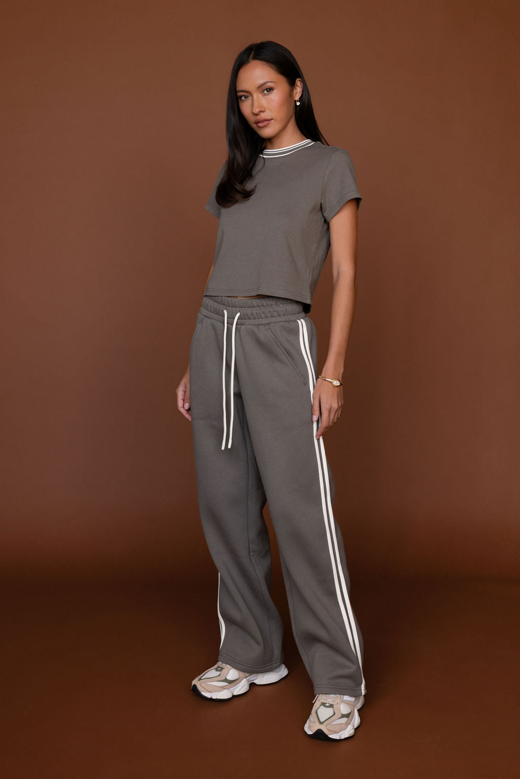Fore-té Varsity Sweatpant in Olive