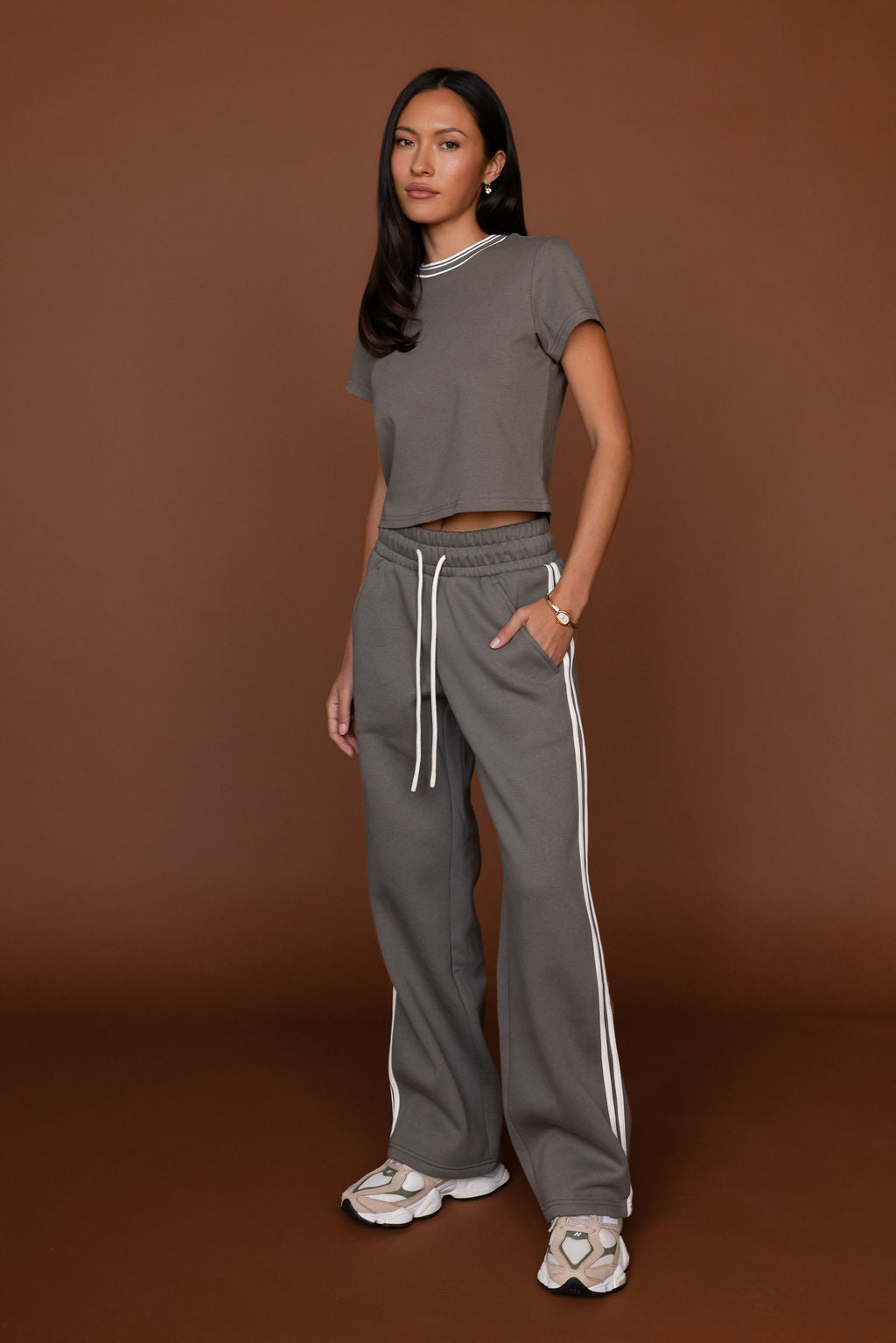 Fore-té Varsity Sweatpant in Olive