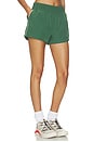 Year Track Short in Turf/White — front