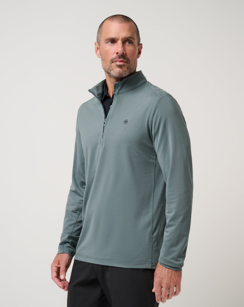 TravisMathew Heater Pro 1/4 Zip in Balsam Green