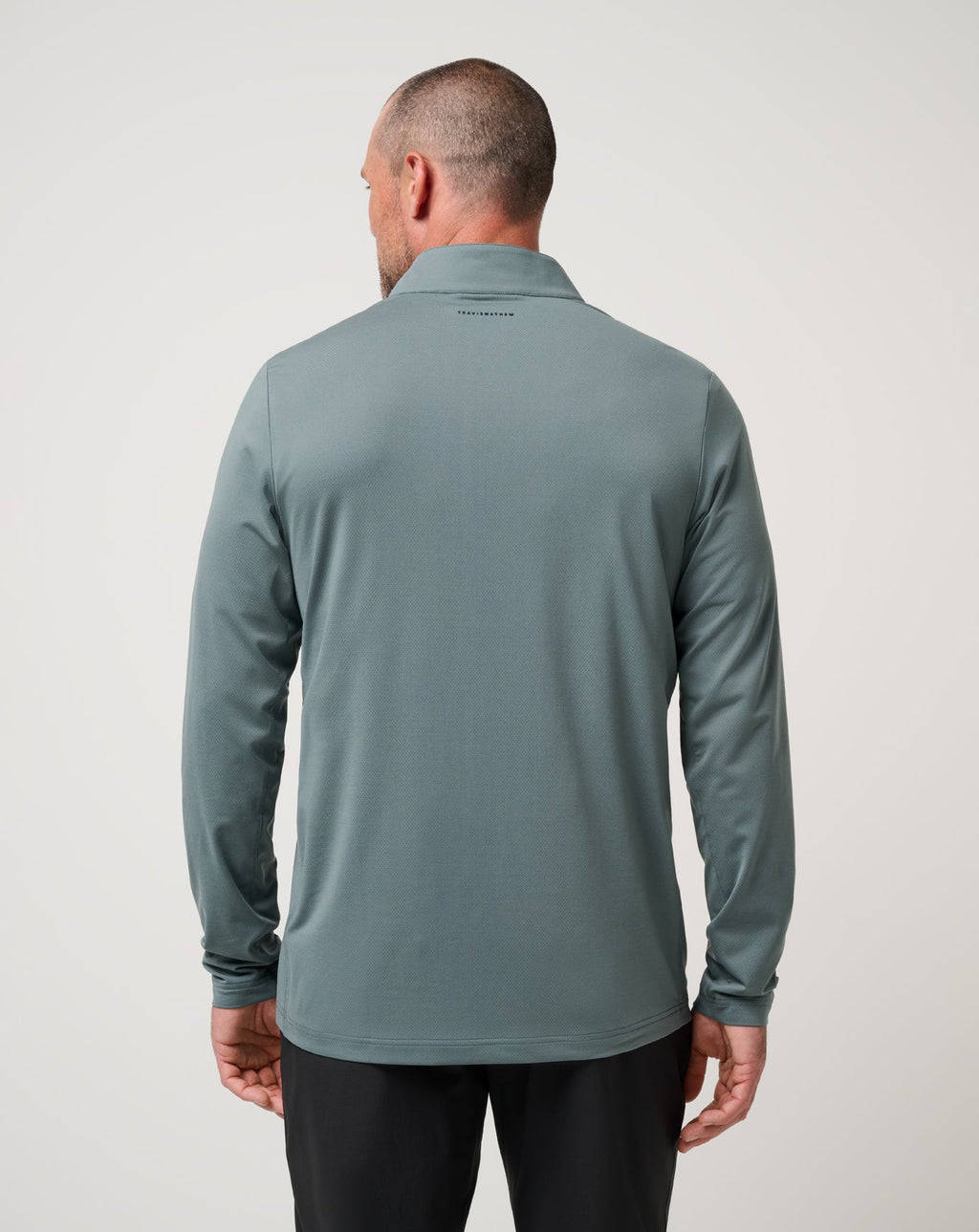 TravisMathew Heater Pro 1/4 Zip in Balsam Green