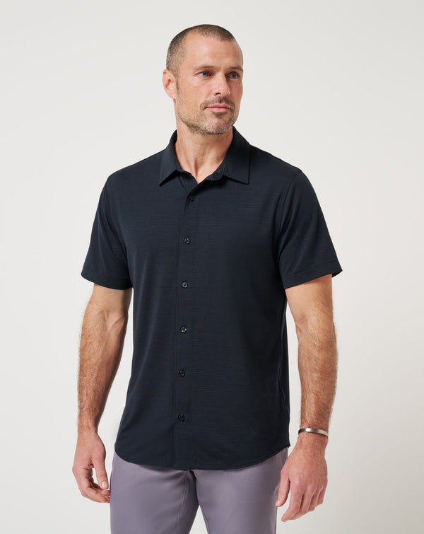 TravisMathew The Heater Button Up in Black 3DOL - Dark