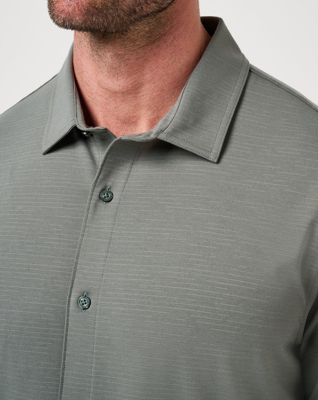 TravisMathew The Heater Button Up in Dark Olive