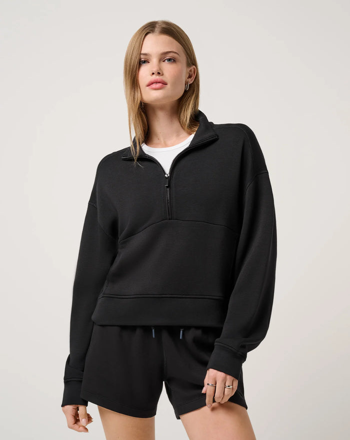 TravisMathew SkyLoft Soft 1/2 Zip Pullover in Turkish Coffee