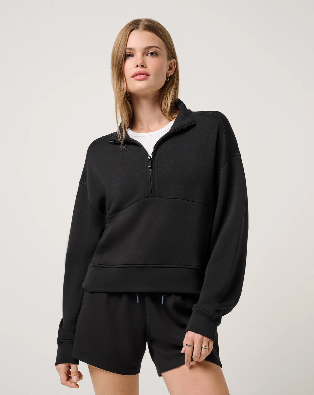 TravisMathew SkyLoft Soft 1/2 Zip Pullover in Turkish Coffee