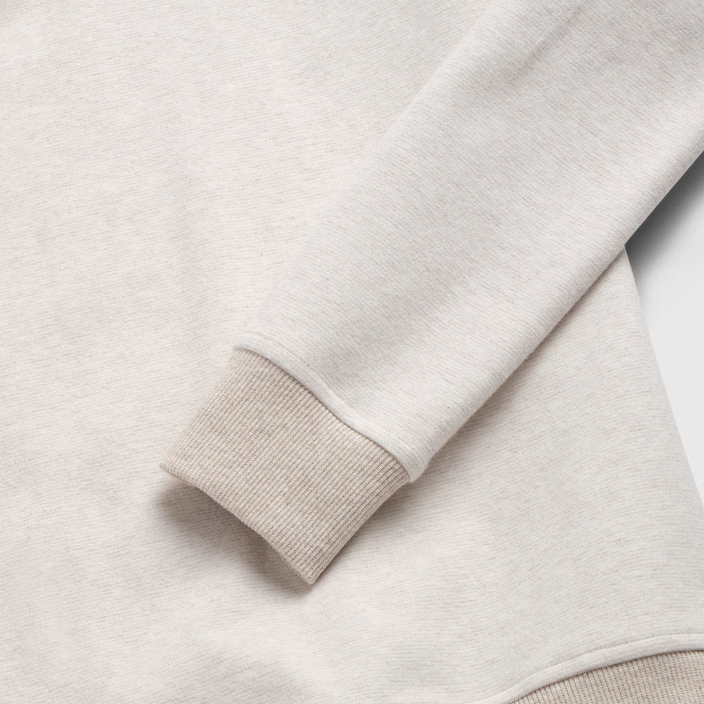 Surfside Supply Bobby Micro Stripe 1/4 Zip Pullover in Taupe Heather