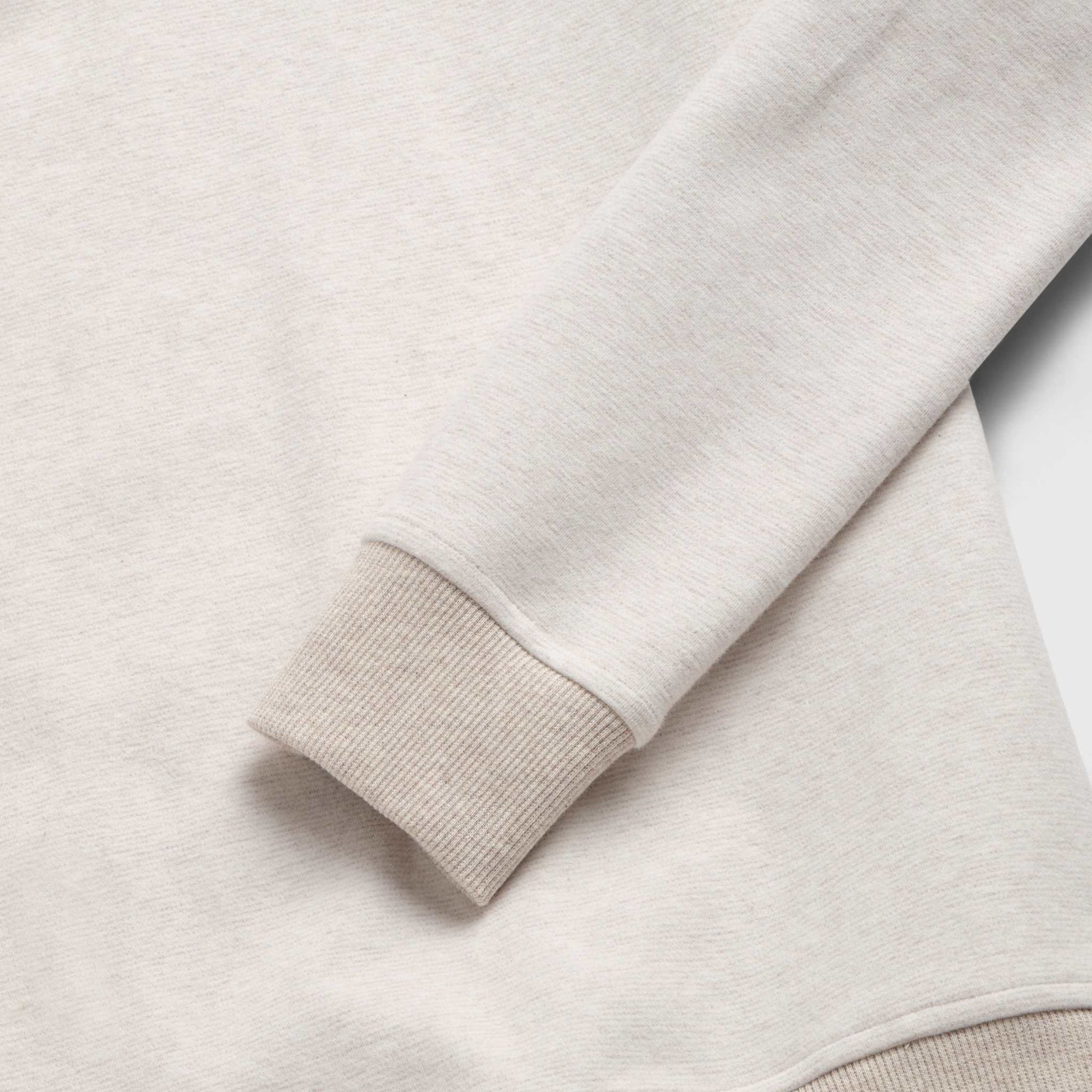 Surfside Supply Bobby Micro Stripe 1/4 Zip Pullover in Taupe Heather