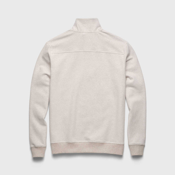 Surfside Supply Bobby Micro Stripe 1/4 Zip Pullover in Taupe Heather