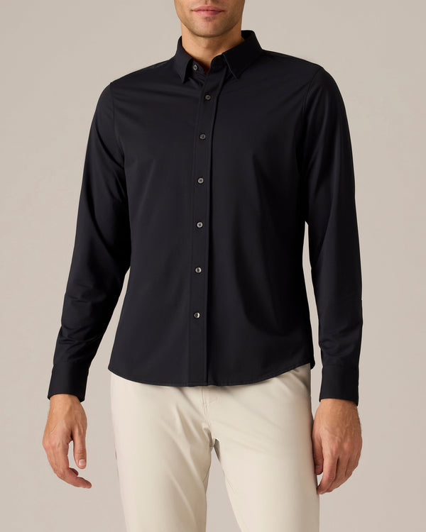 Rhone Commuter Shirt - Slim Fit in Black