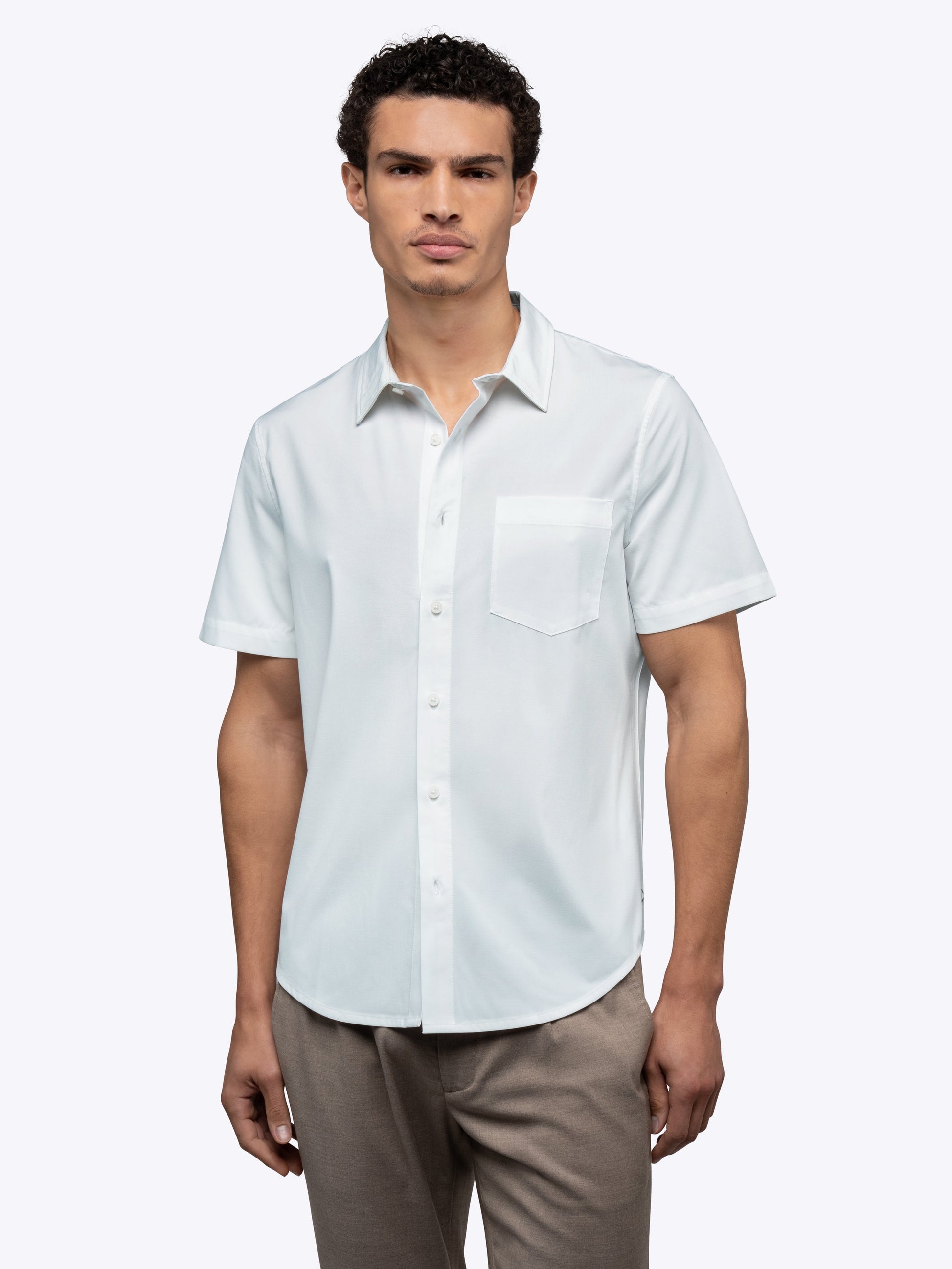 Cuts SoHo Short Sleeve Button Up in White