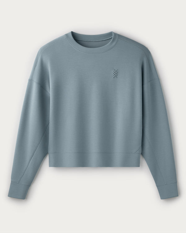 Rhone DreamGlow Crew Neck in Deep Sage Gray