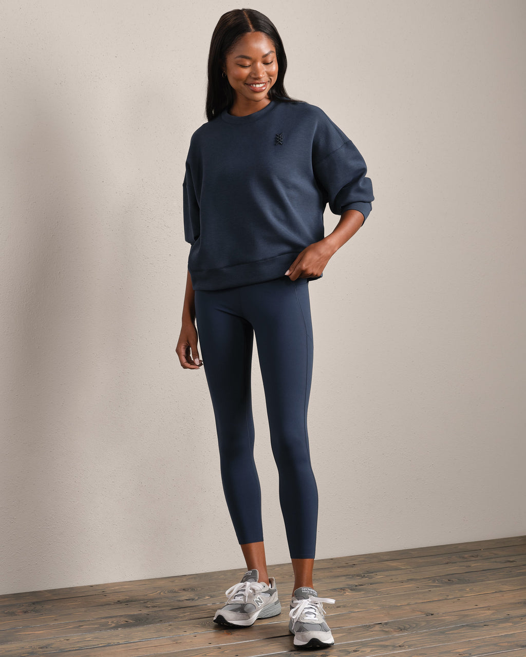 Rhone DreamGlow Crew Neck in Navy Blue