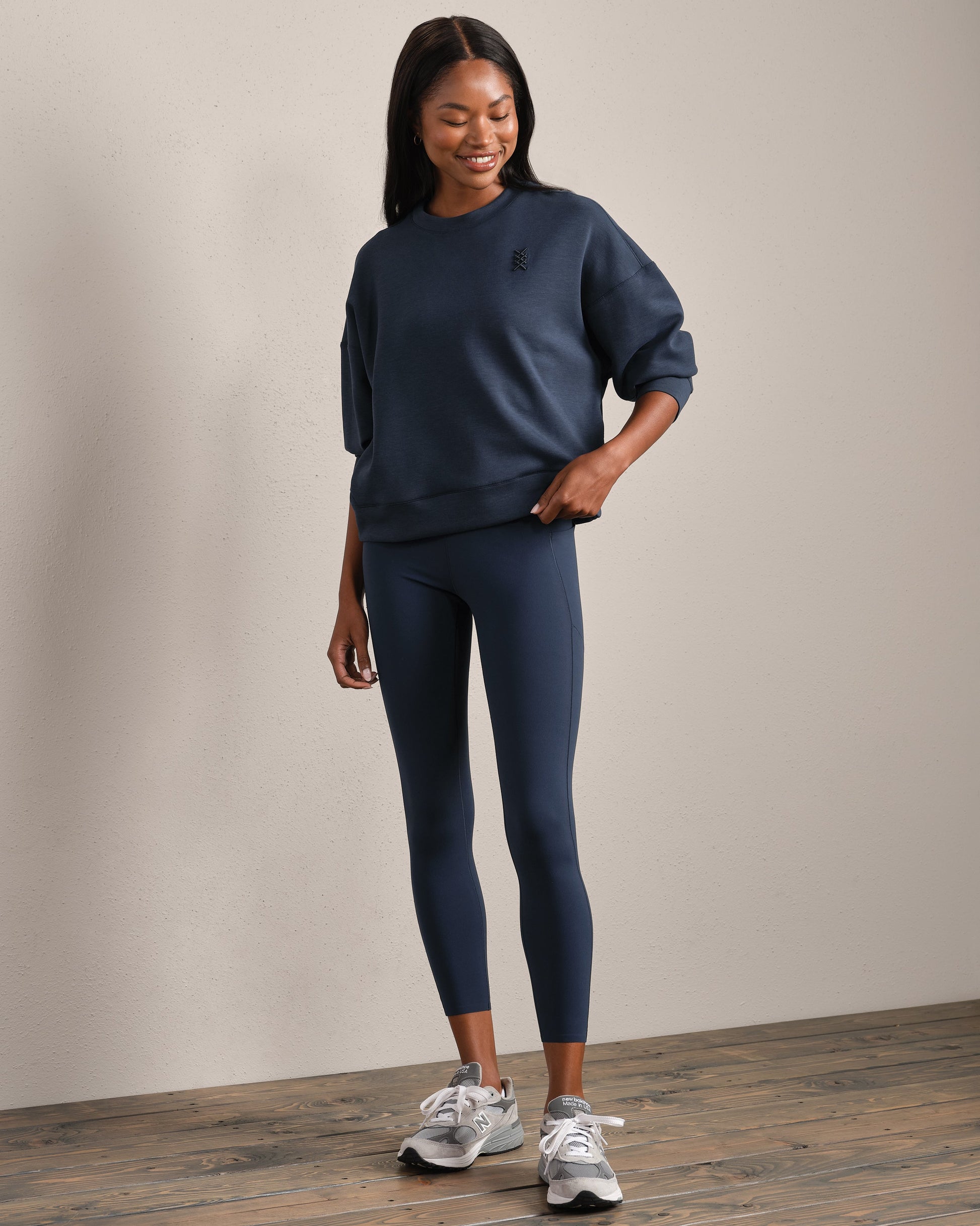 Rhone DreamGlow Crew Neck in Navy Blue