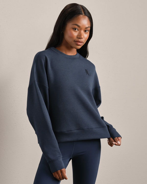 Rhone DreamGlow Crew Neck in Navy Blue