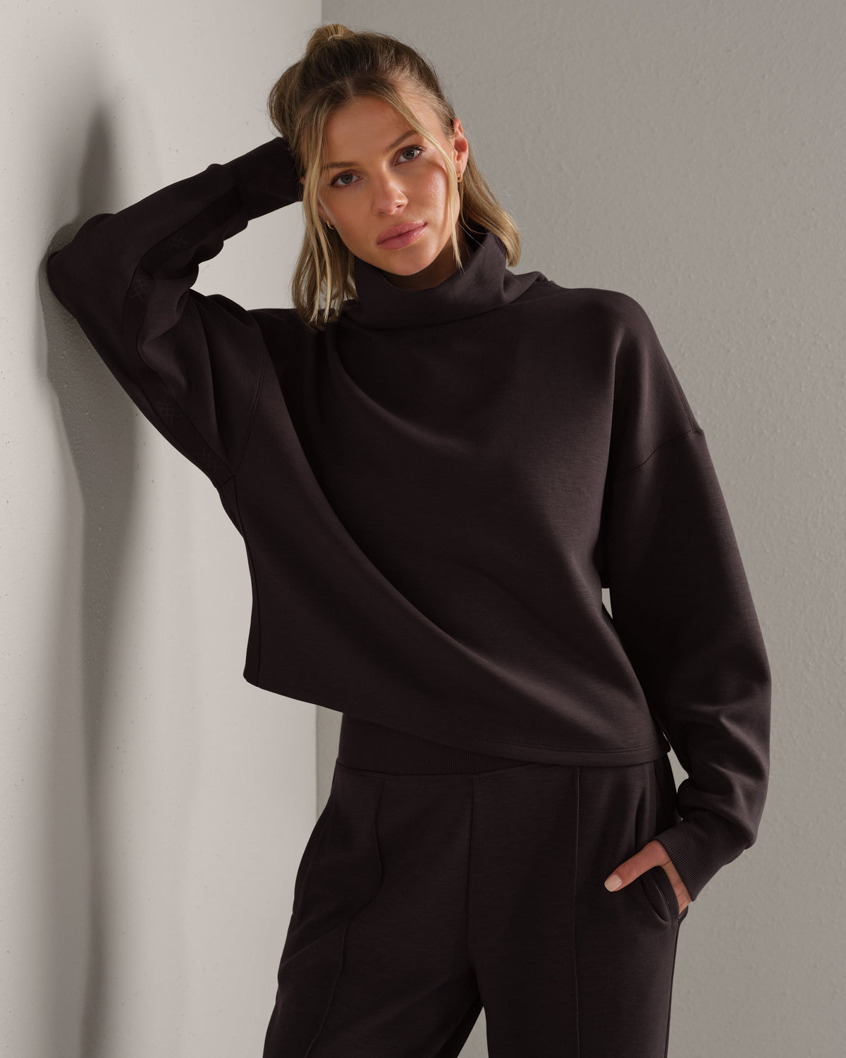 Rhone DreamGlow Mock Neck in Dark Espresso