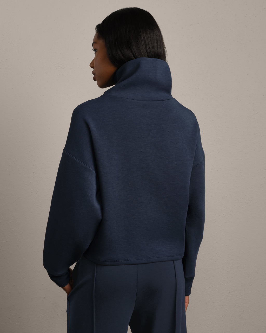 Rhone DreamGlow Mock Neck in Navy Blue