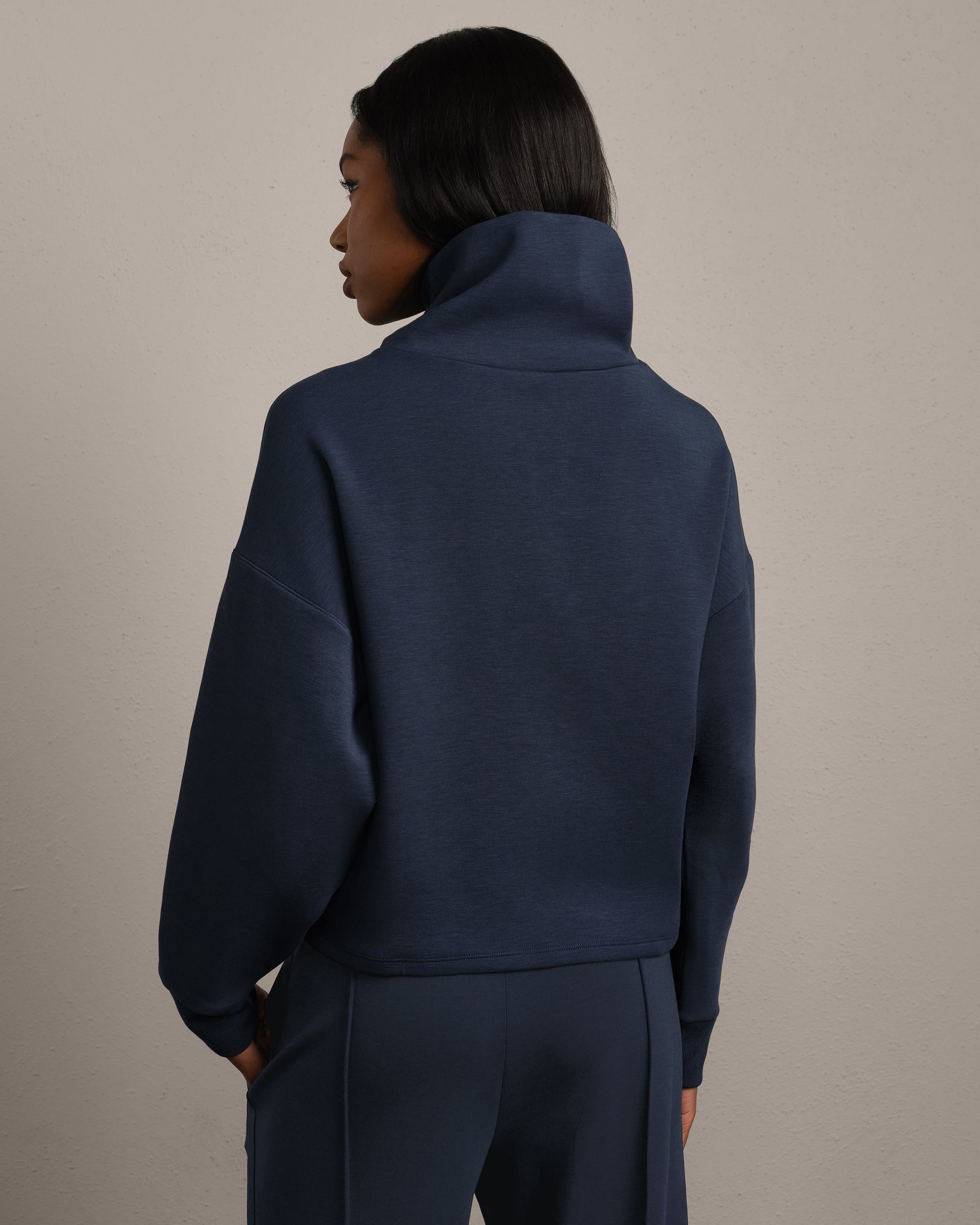 Rhone DreamGlow Mock Neck in Navy Blue