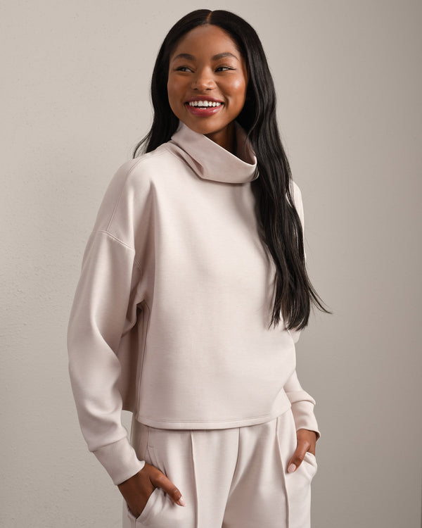 Rhone DreamGlow Mock Neck in Sand