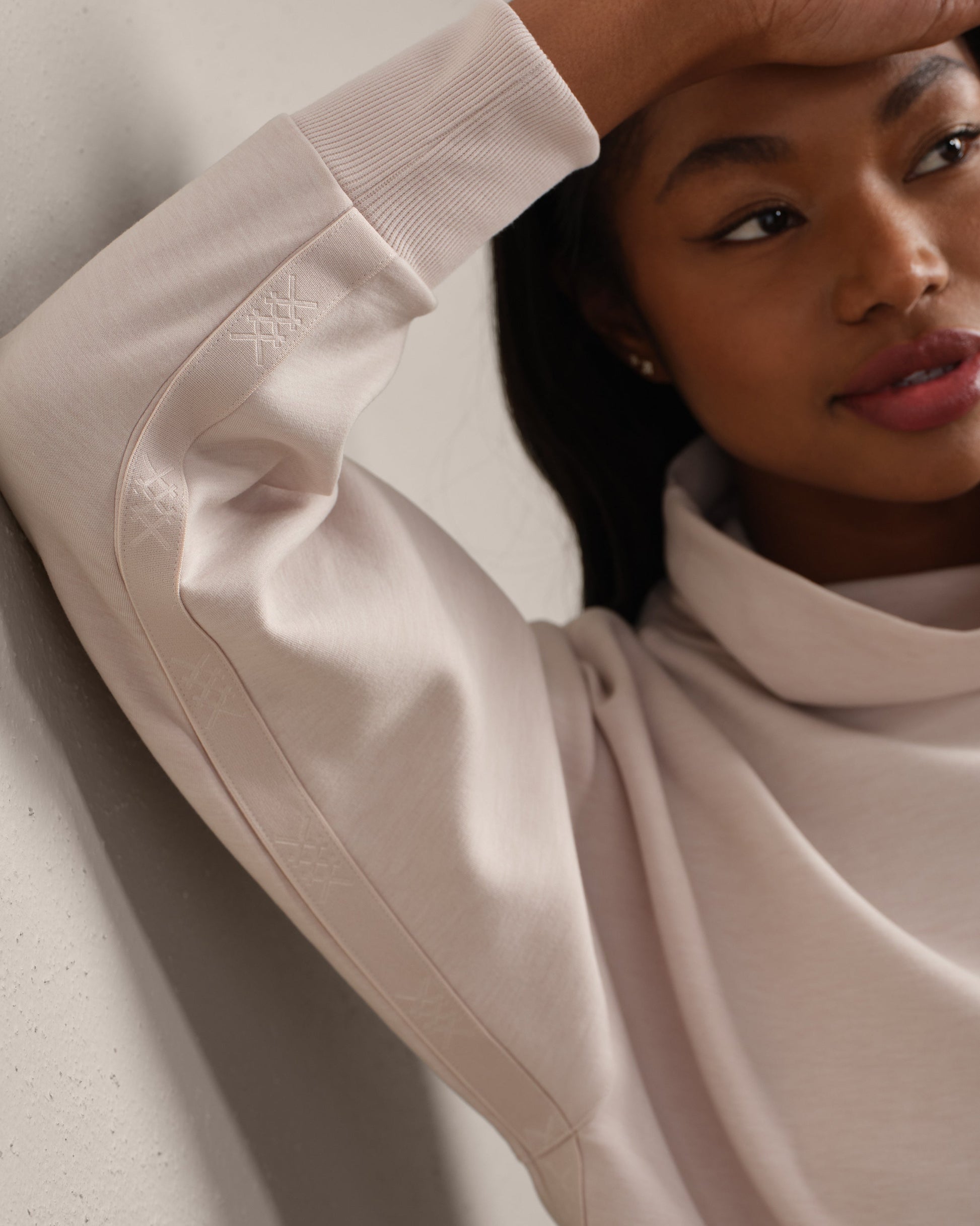 Rhone DreamGlow Mock Neck in Sand