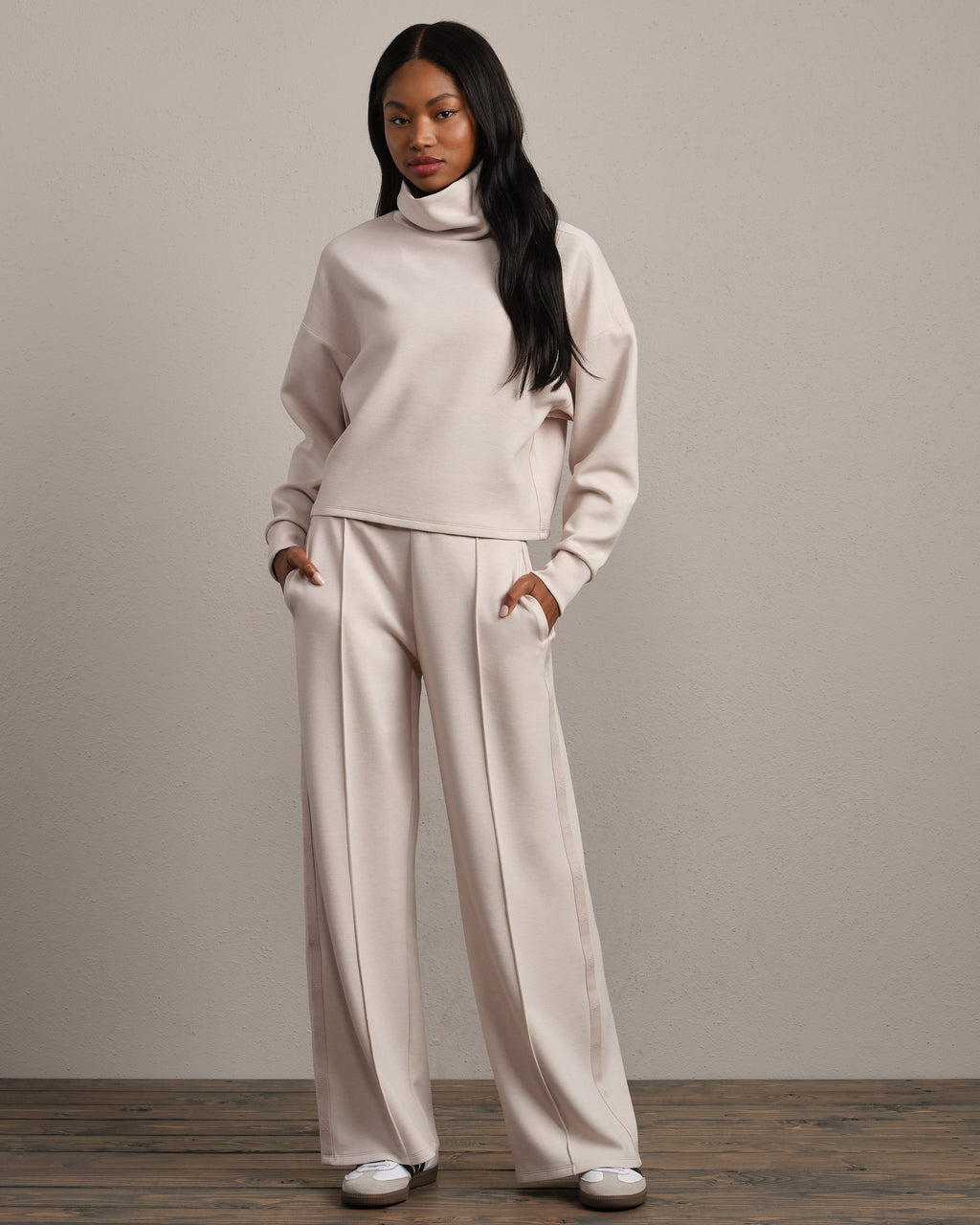 Rhone DreamGlow Mock Neck in Sand