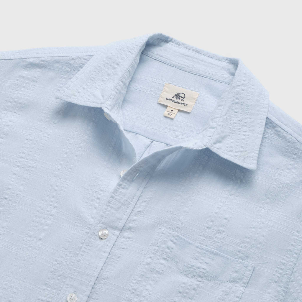 Surfside Supply Joseph Straight Bottom Textured Shirt in Lt Blue (Ancient)
