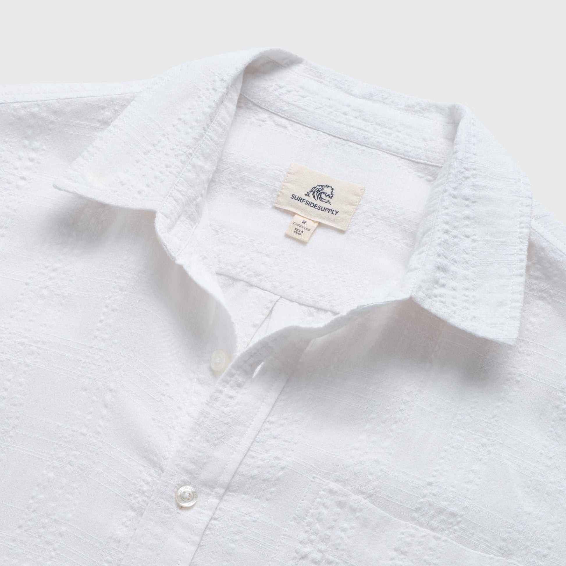 Surfside Supply Joseph Straight Bottom Textured Shirt in White