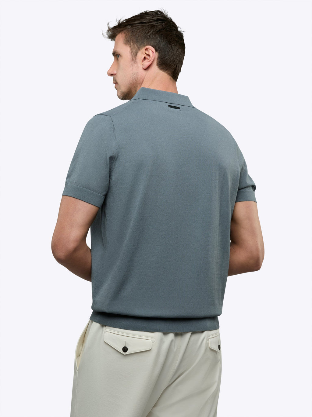 Cuts Riviera Knit Polo in Naples Blue