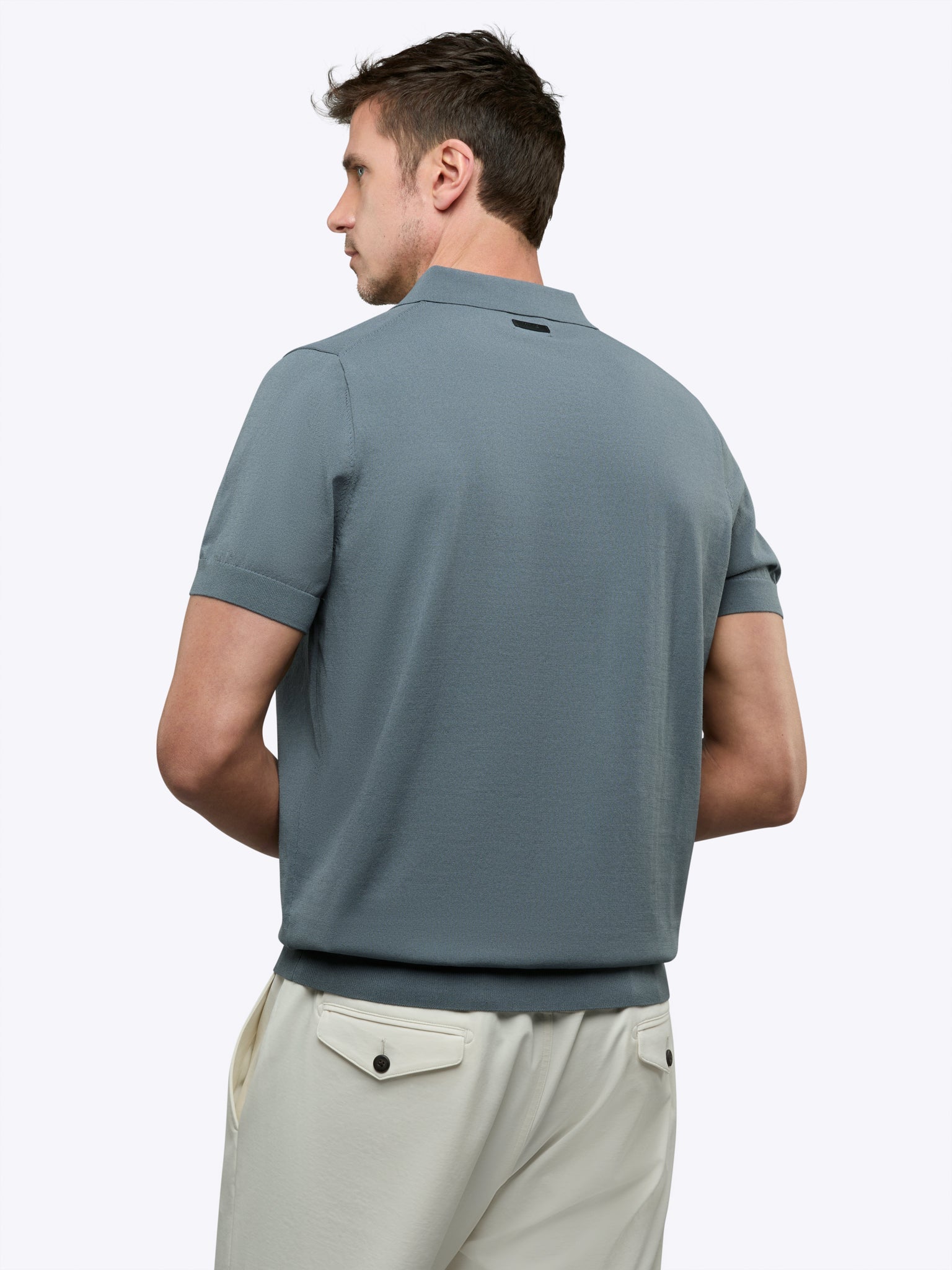 Cuts Riviera Knit Polo in Naples Blue