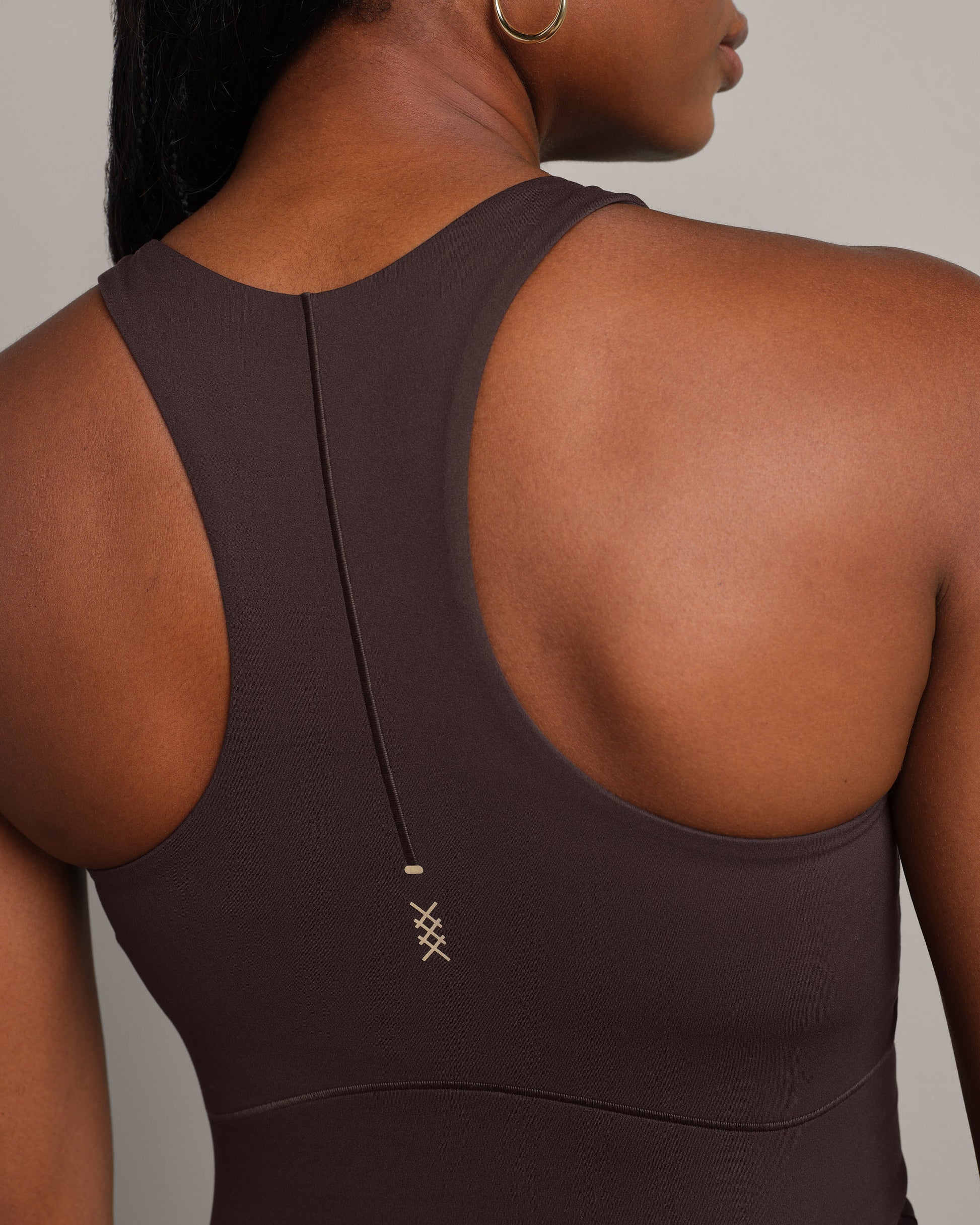 Rhone Revive Longline Bra in Dark Espresso
