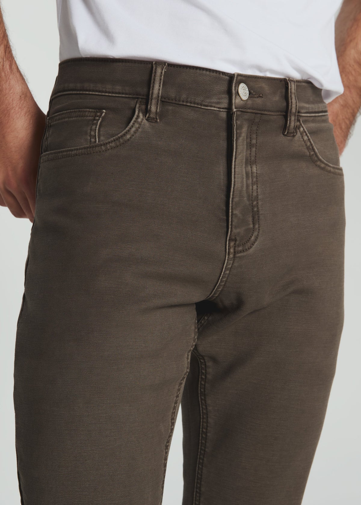 7 Diamonds Generation 5-Pocket Pant in Vintage Oak — detail