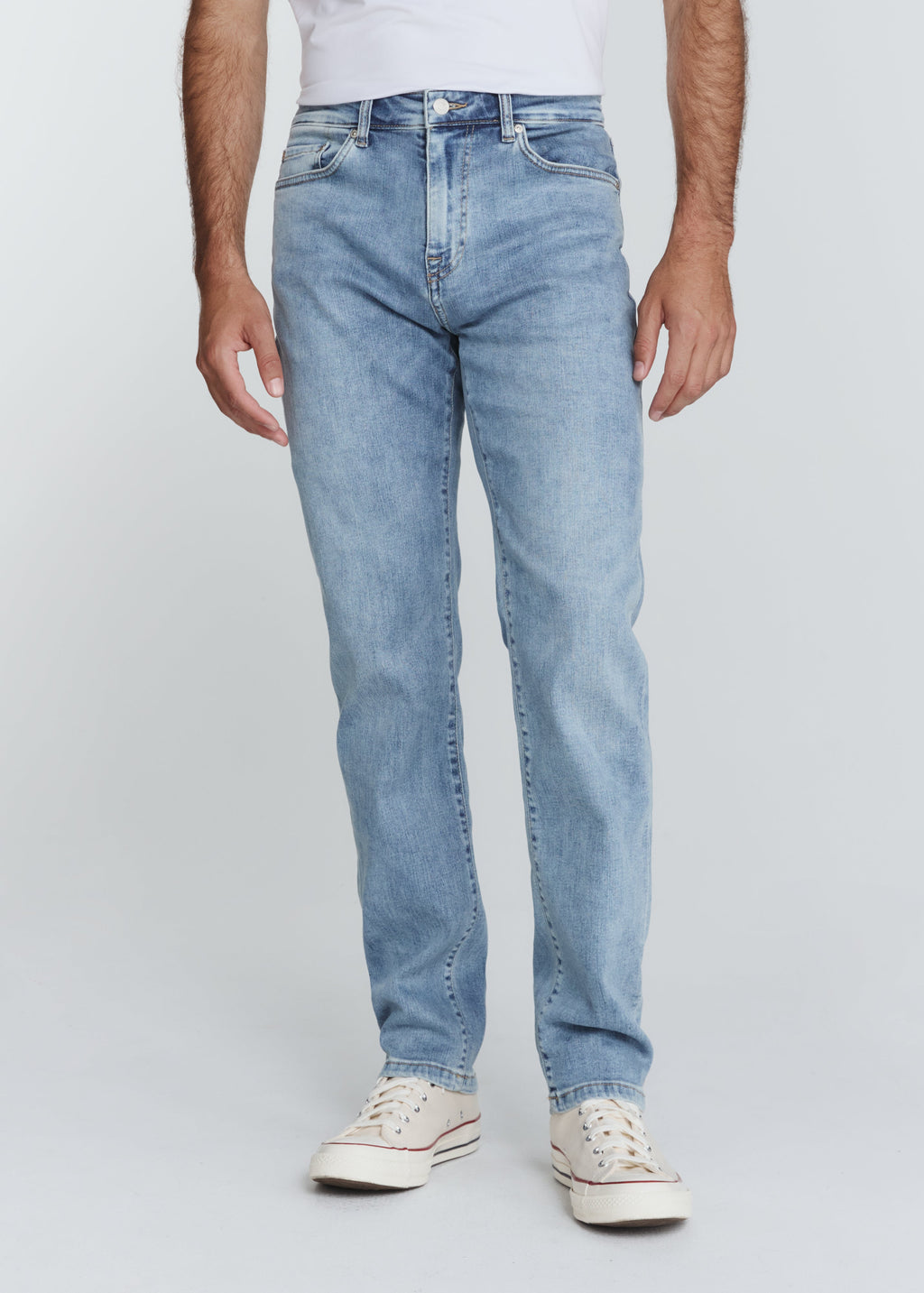7 Diamonds Union Athletic Fit Denim in Breakwater — front