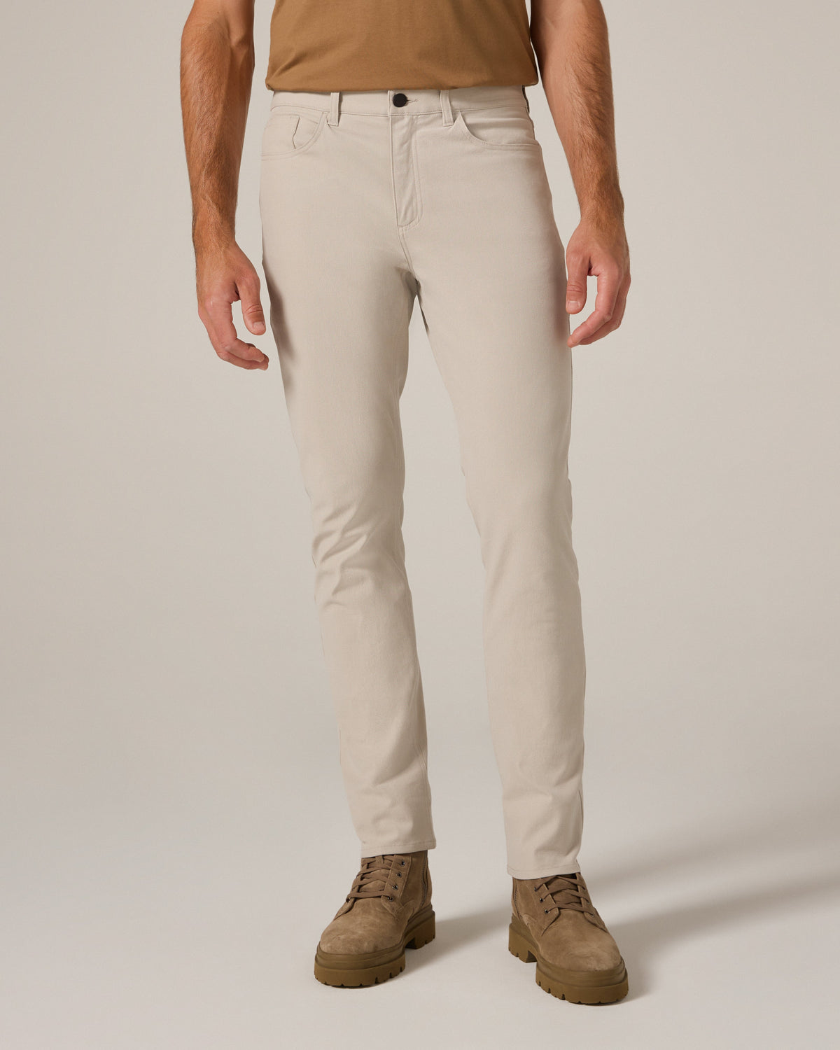 7 Diamonds Baron 5-Pocket Pant in Bone — front