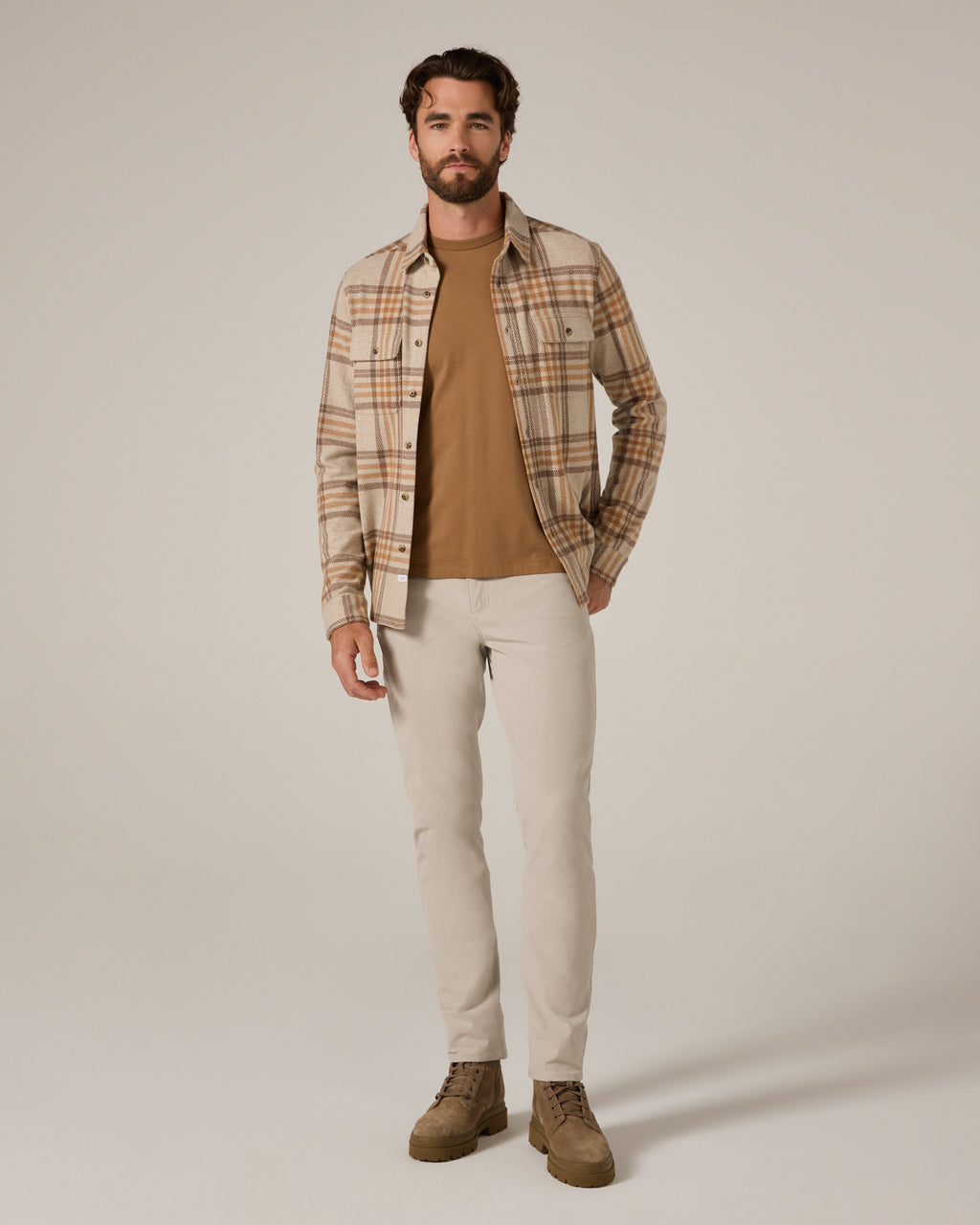 7 Diamonds Baron 5-Pocket Pant in Bone — fabric