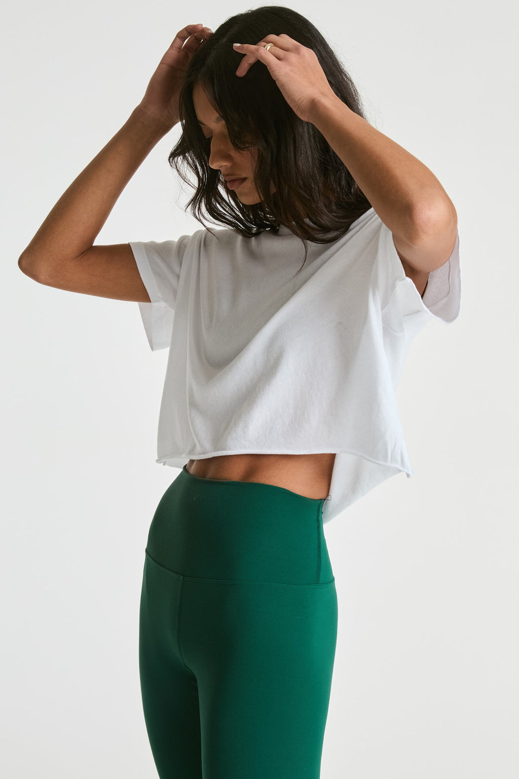 Year of Ours YOS Cropped Tee in White