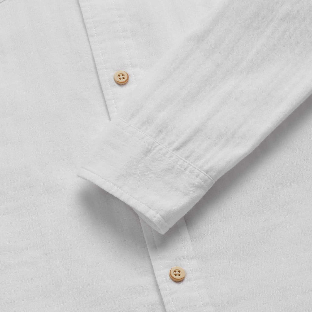 Surfside Supply Zhu Chambray Double Gauze 2-Pocket Shirt in White