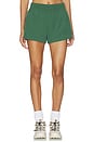 Year Track Short in Turf/White — back