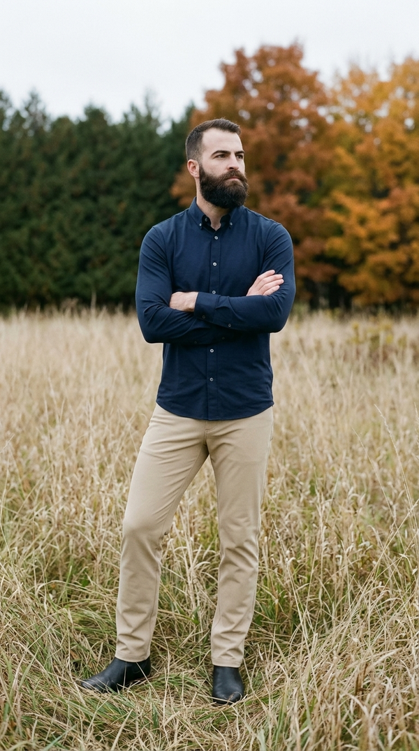 Commuter Shirt - Slim Fit - Navy Oxford — Door County