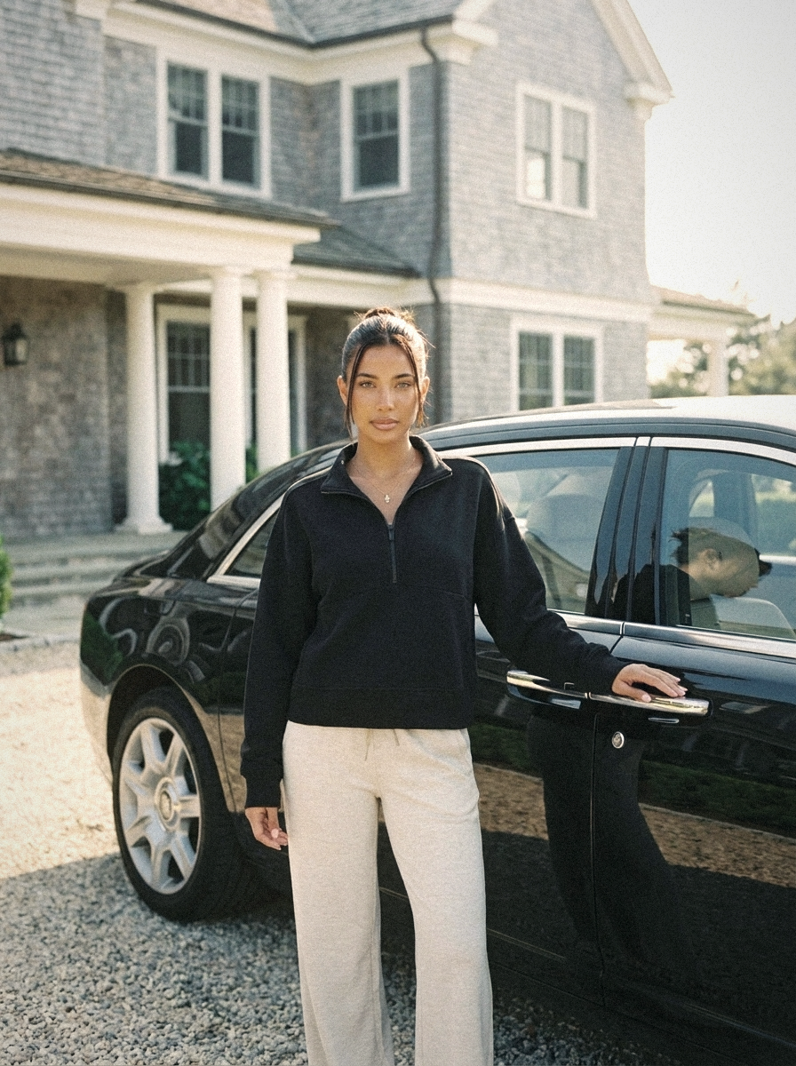 hamptons-women-travismathew-skyloft-half-zip-soft-wide-leg-black-oatmeal-rolls-royce-sienna-v1