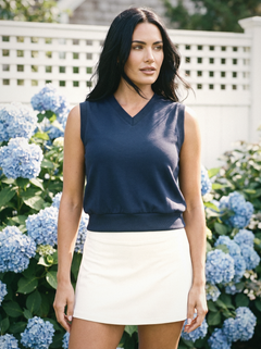 SkyLoft Soft A-Line Skort - Snow White — The Hamptons